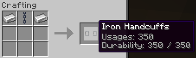 Iron Handcuff crafting recipe