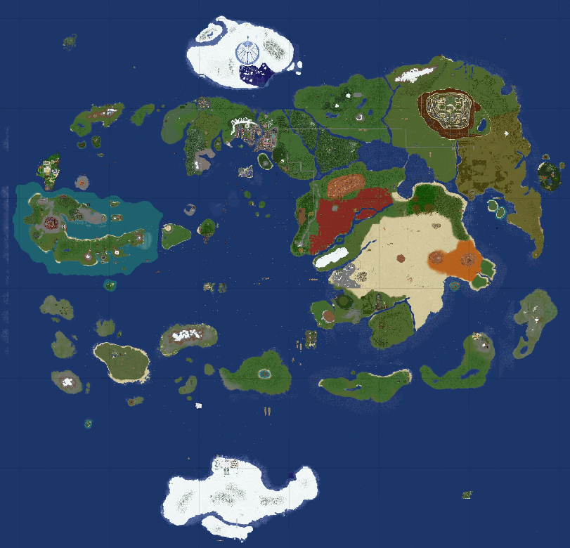 A map of the world of Avatar: The Last Airbender